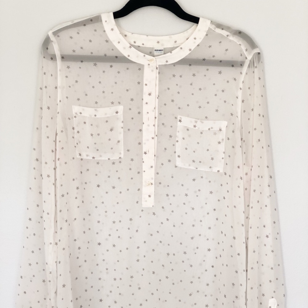 Old navy sheer star print blouse